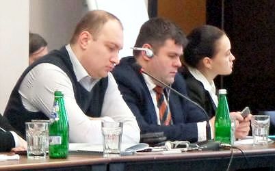 Адвокат Андрей Бузаров и участники конференции